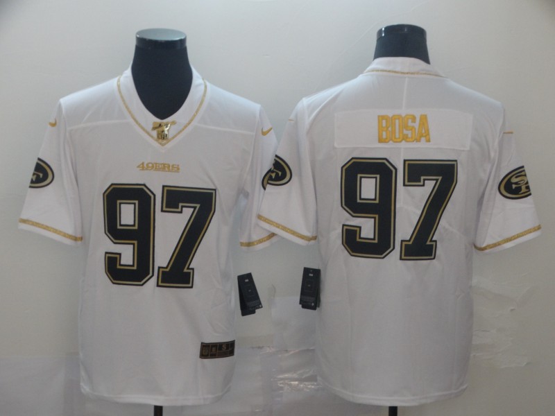 Men's San Francisco 49ers Nick Bosa #97 White Jersey Men's San Francisco 49ers Nick Bosa #97 White Jersey